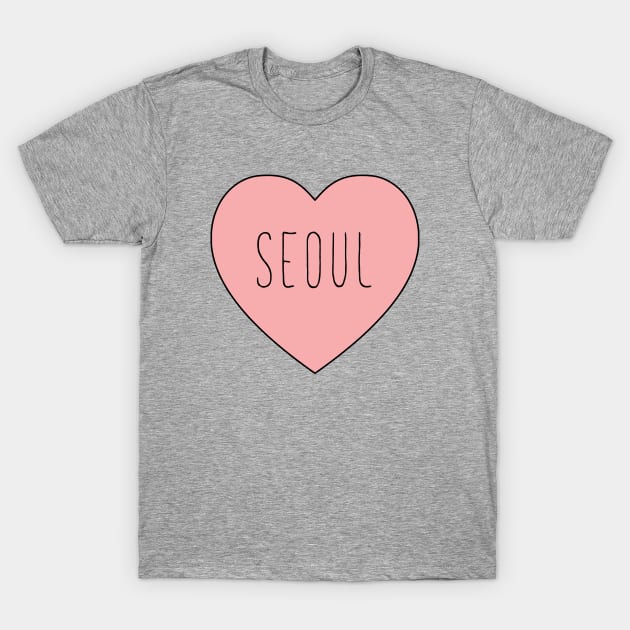 I Love Seoul Heart T-Shirt by thepinecones